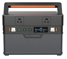 ALLPOWER Portable Power Station 700W 606Wh Solar Generator For Outdoor Camping
