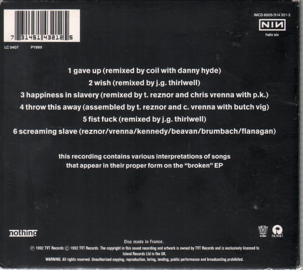nine inch nails Album 16 CD まとめ売り NINE INCH NAILS THE FRAGILE NOTHING INTERSCOPRE HALO