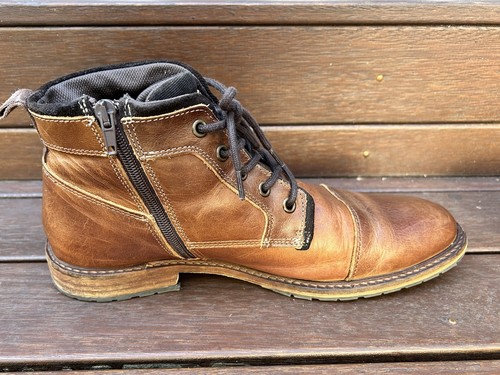 Bullboxer Corbero Brown Leather Dress Boot Lavorazione Artigiana Size 42 - Picture 7 of 13