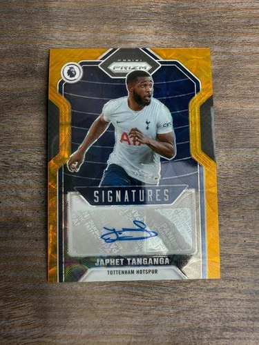 2021-22 EPL Panini Prizm JAPHET TANGANGA Signatures Choice Gold /10 TOTTENHAM