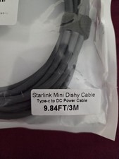 STARLINK MINI DISHY CABLE TYPE C TO DC POWER CABLE 9.84 FT / 3M NEW