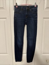 American Eagle Next Level Stretch Hi-Rise Jegging Blue Jeans Women Size 00 Short