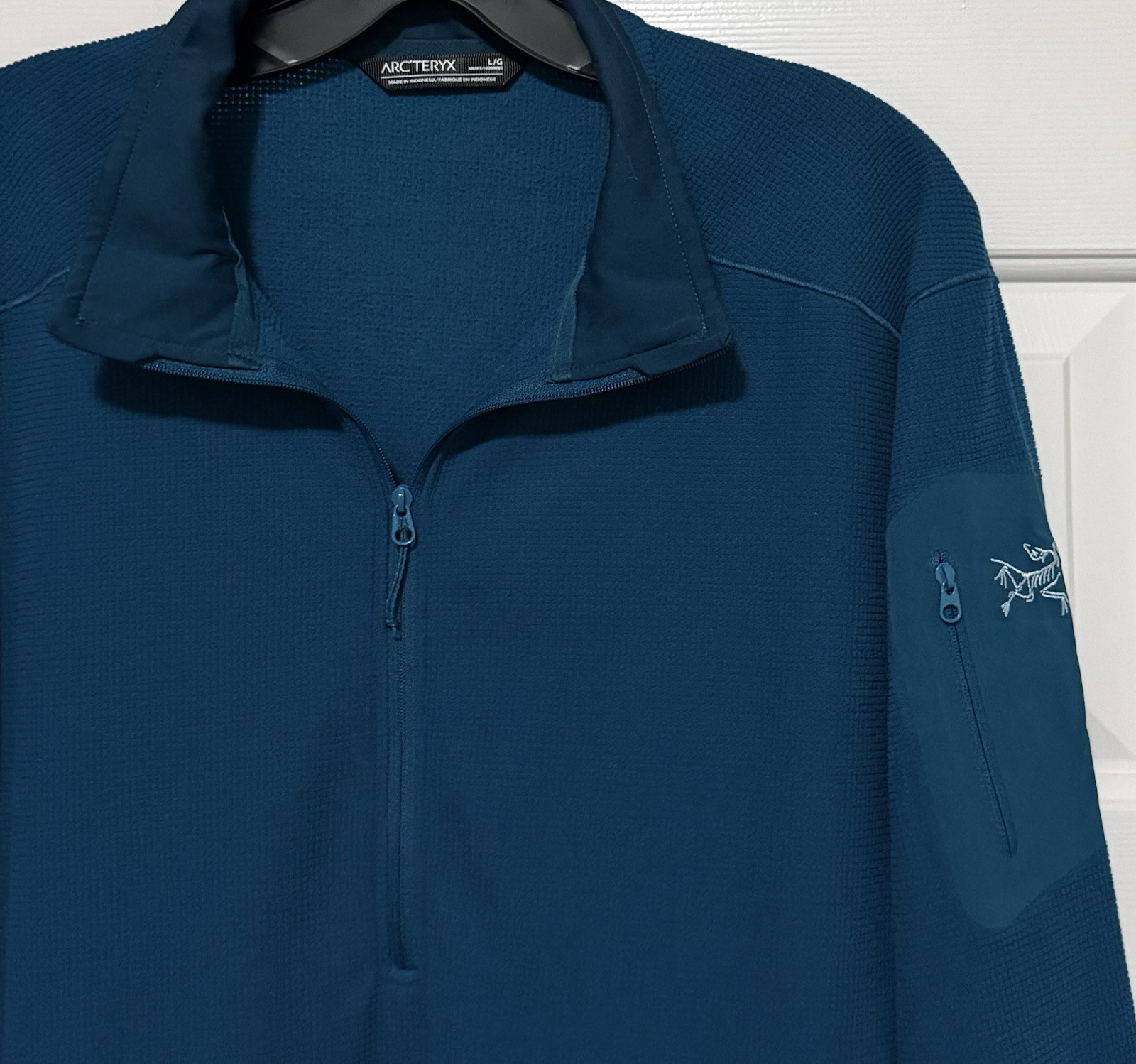 Arcteryx Delta LT Zip Neck Men’s Large Blue Polyester Pullover Sweater No Flaws image 2