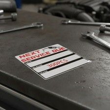 Clear Oil Change Reminder Stickers, 300 Pc, 2x2 Inch, Static Cling