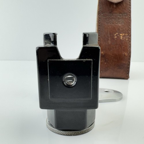 Supporto fotocamera Canon telemetro RF con custodia in pelle e livello vintage - Foto 3 di 10