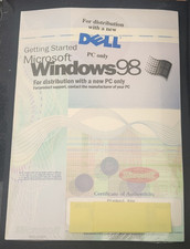 DELL Getting Started Microsoft Windows 98 CD, Manual, and COA Sealed