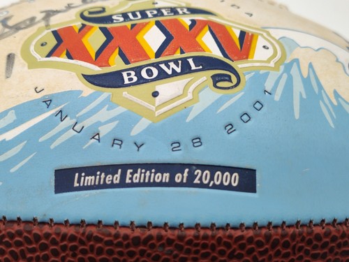 NFL Super Bowl XXXV-1/28/01-Tampa,FL-Limited Edtion Football-Signed Jesse Sapolu - Picture 6 of 9