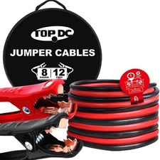 Topdc 8 Gauge 12 Feet Jumper Cables For Car 8 Gauge 12ft 8 12ft