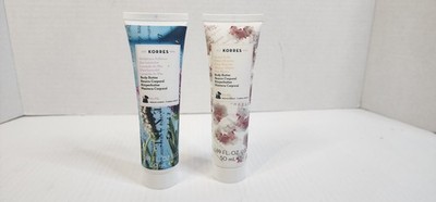 NEW Korres White Tea & Sea Lavender Body Butter 1.6 oz (2) + Free Shower Gel 2.7