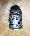 Vintage PEWTER Thimble with American Seal Eagle  — photo 6