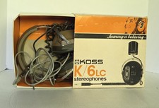 Vintage Koss Stereophones Headphones K/6LC In Original Box and Manual Excellent