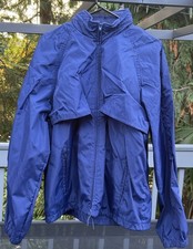 Vintage Eddie Bauer Hideaway Hood Nylon Packable Windbreaker Jacket Size Medium