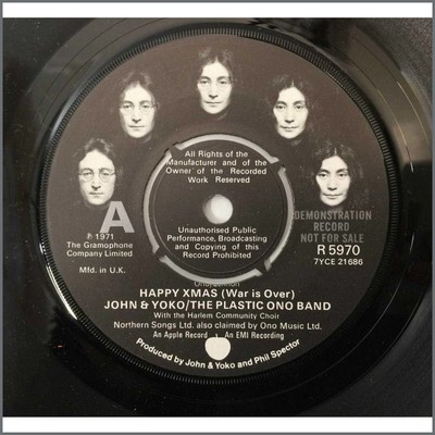 John & Yoko The Plastic Ono Band Happy Xmas Single Annie Nightingale (UK)
