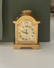 Vintage Miniature Carriage Clock Tempus Fugit Wellington Working 5cm