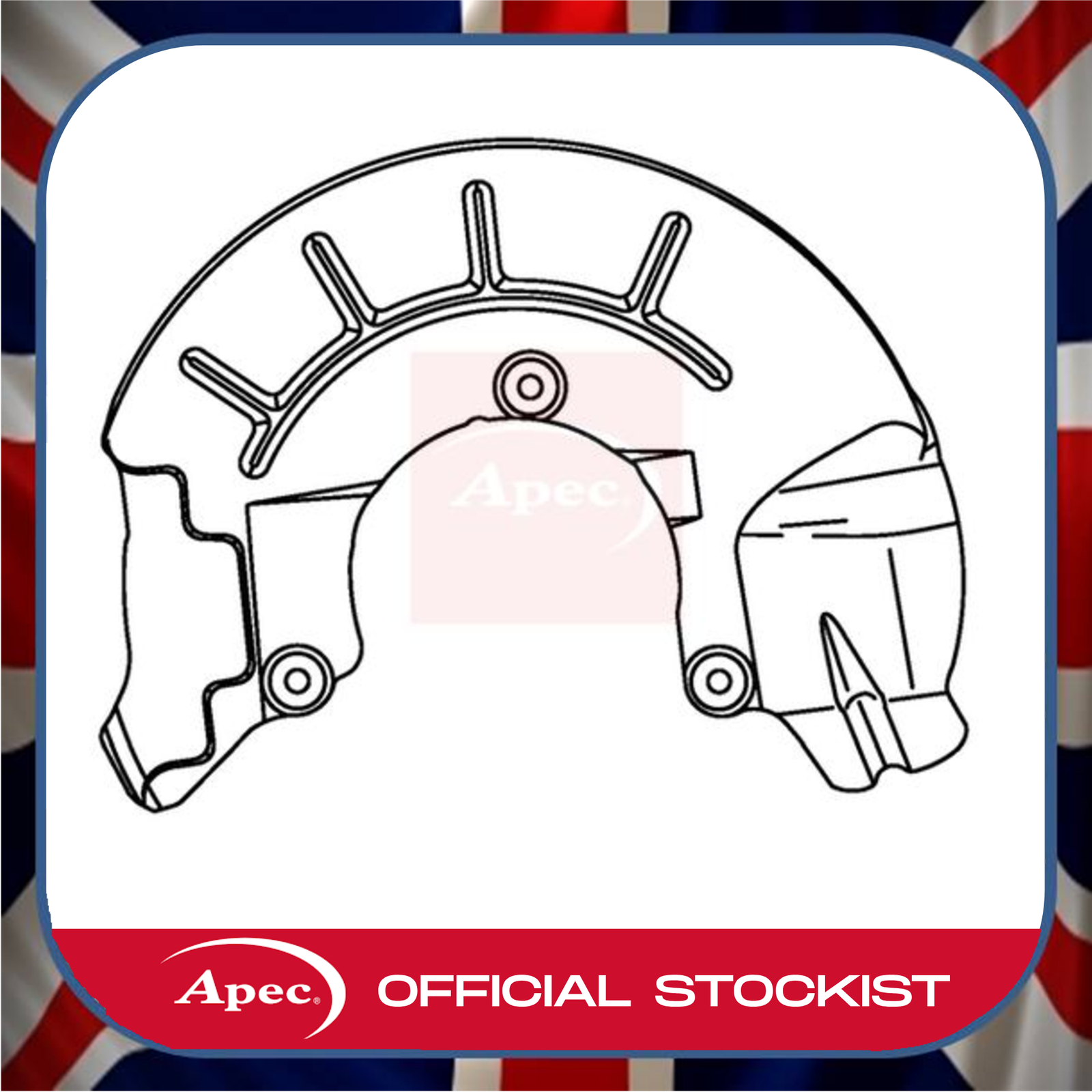 Apec Red Brake Disc Guard / Splash Panel ASG1144 - OEM Precision Engineered Part - Image 49