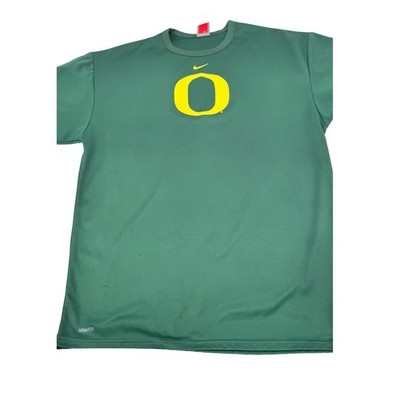 Vintage Nike Oregon Ducks T-Shirt Mens Large Green FIT DRY Fabric Snag see