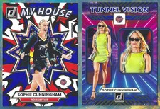2 Sophie Cunningham 2025 Donruss Blue Press Proof #2 Tunnel Vision #19 My House
