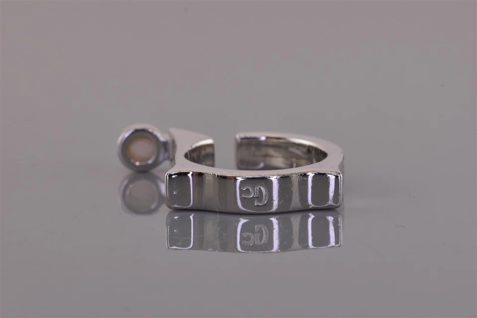 Auténtico Anillo GUESS Plata Esterlina Madreperla Banda Desplazada 925 Talla: 7 Foto 4 de 4