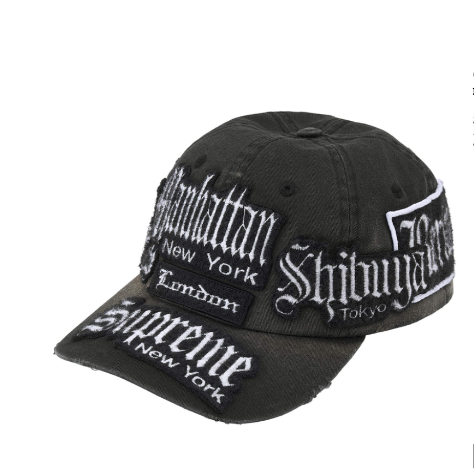 SUPREME SS26 CITY PATCHES 6-PANEL HAT BLACK NAVY KHAKI | eBay