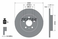 2X Textar Bremsscheibe 92323803 FüR Volvo