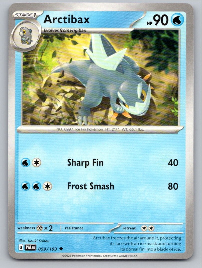 2023 POKEMON ARCTIBAX PALDEA EVOLVED 059/193 UNCOMMON NM A34625 FREE S&H