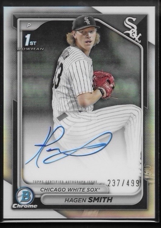 2024 Bowman Draft Hagen Smith #CPA-HS Chrome Auto Refractor /499 1st Prospect