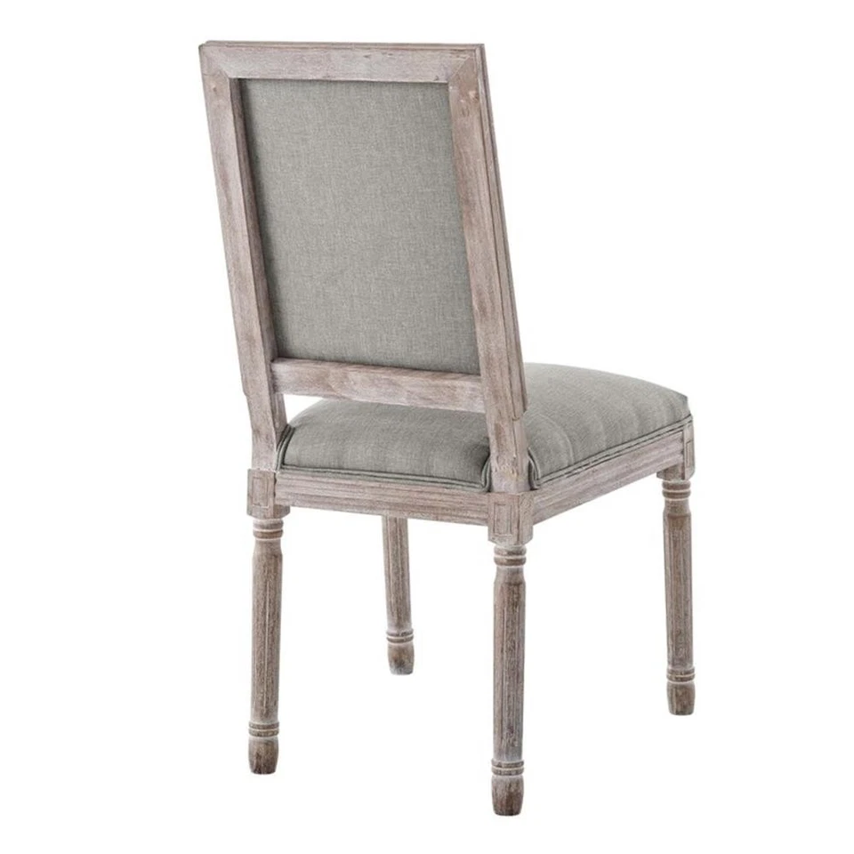 Modway Court 20" Polyester Fabric Dining Side Chair in Light Gray (Set of 2) - Image 4 of 4