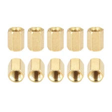 25Pack M4x6mm(DxL) Hex Standoff Spacer Nuts Female Brass Coupling Screws