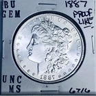 1887 BU GEM MORGAN SILVER DOLLAR UNC MS+++ U.S. MINT RARE COIN 6716