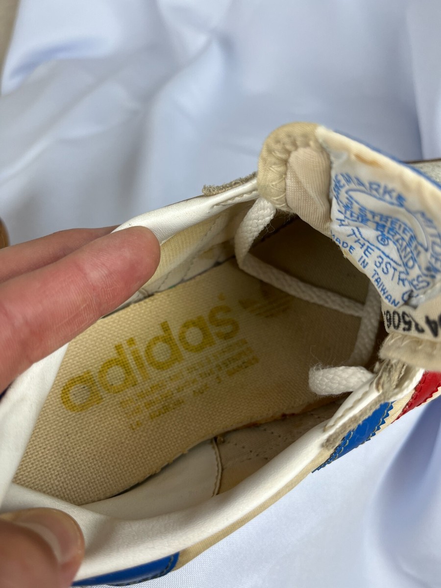 80's Adidas Indoor Super Vintage Sneakers Size UK 6.5 US 7 EU 40 Made in Taiwan
