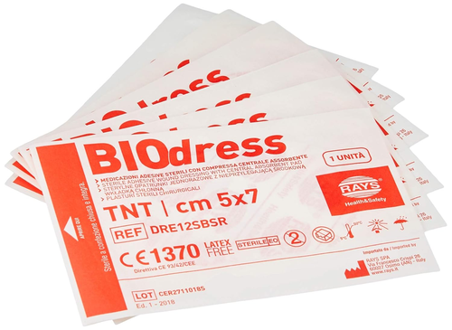 34860 Medicazione Adesiva Sterile Tnt, 5 X 7 Cm, Confezione 100 Pezzi - Foto 3 di 12