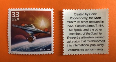 STAR TREK Starship USS Enterprise Kirk Spock Sulu US Stamp MINT CONDITION! SALE STAR TREK Starship USS Enterprise Kirk Spock Sulu US Stamp MINT CONDITION! SALE