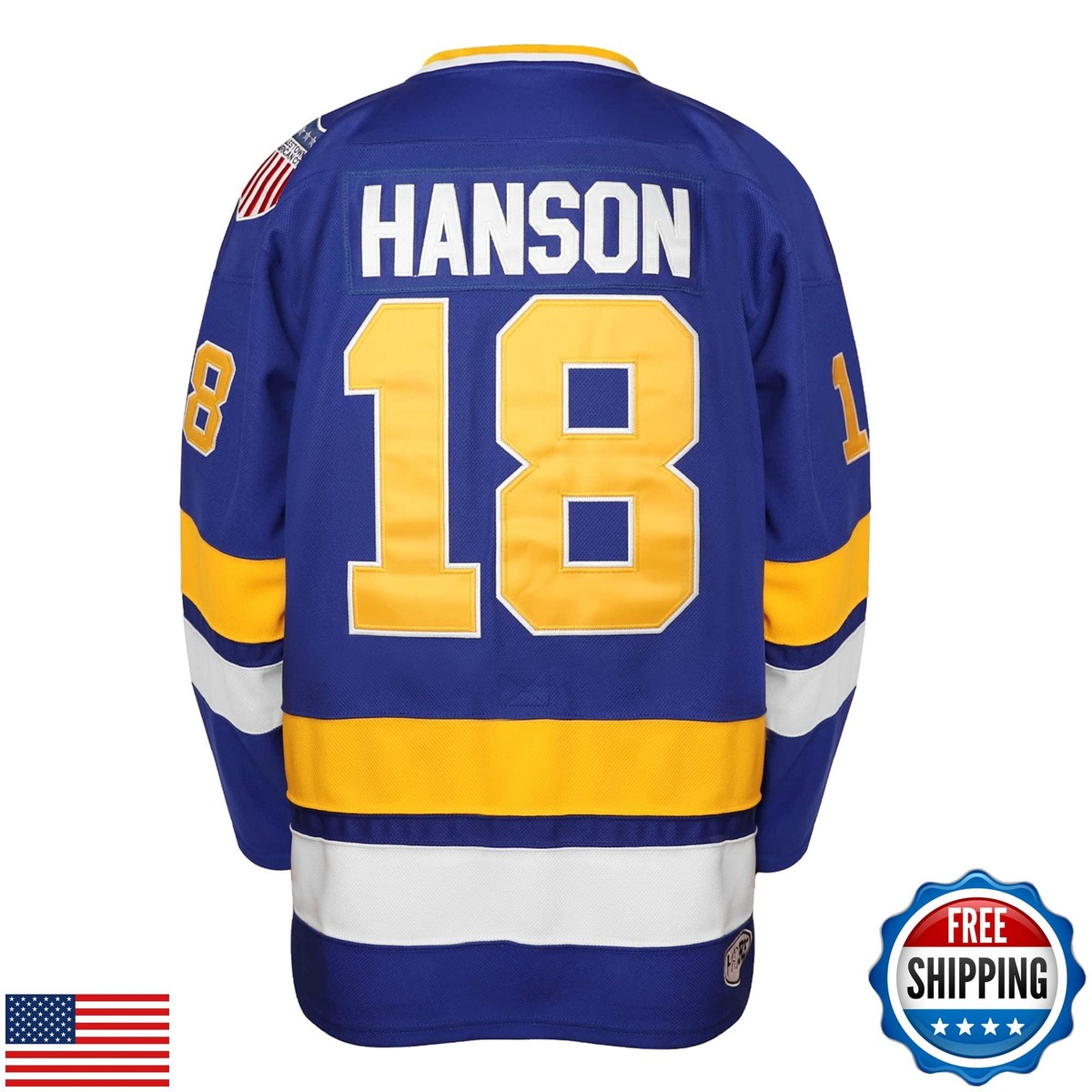 Maglia Hockey Hanson Brothers Charlestown Chiefs - Uomini Numerata 16, 17, 18 - Poliestere Cucito