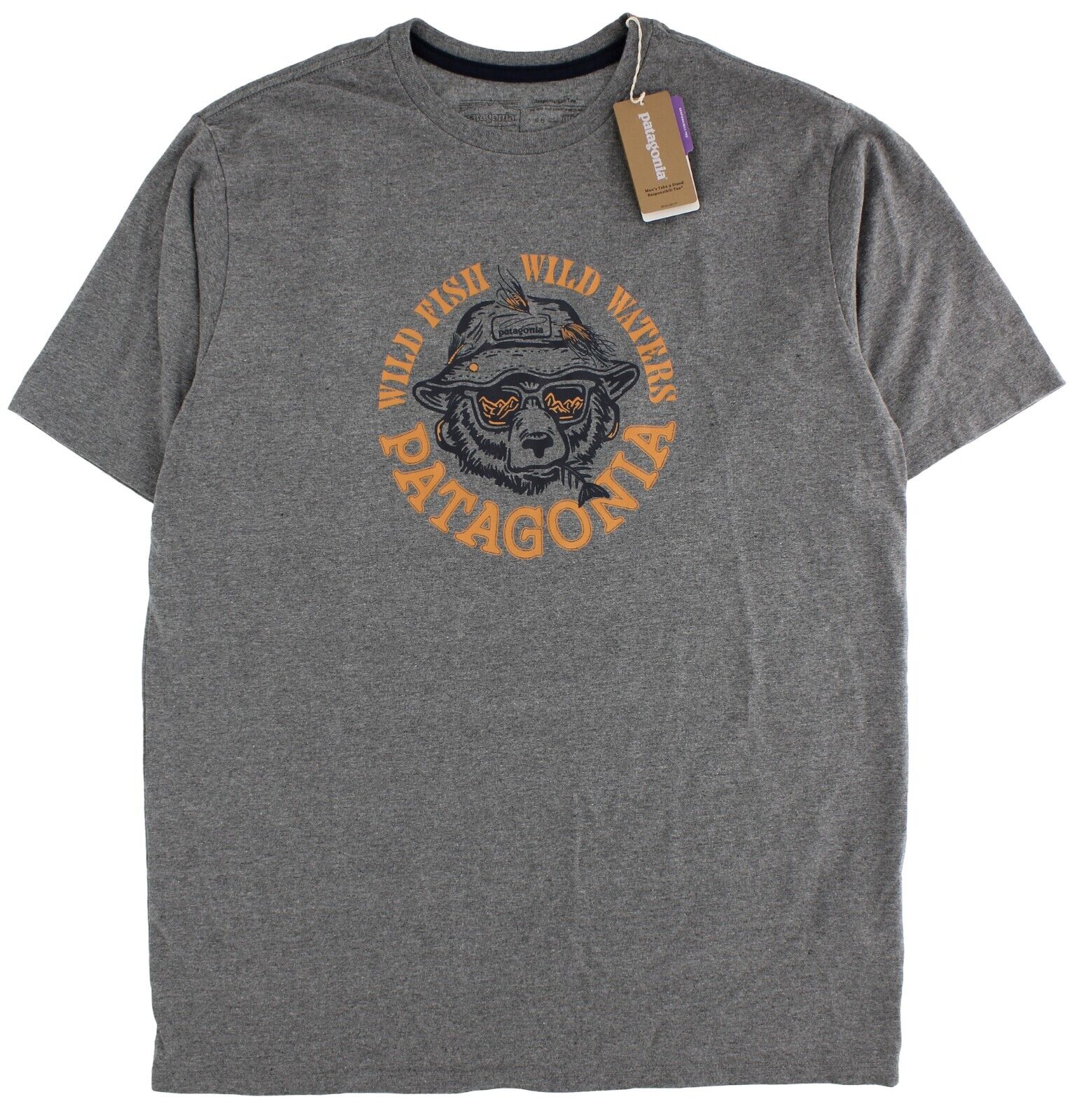 Patagonia T- Shirt, Men's Take A Stand Responsibiliti-Tee Shirt Wild Grizz