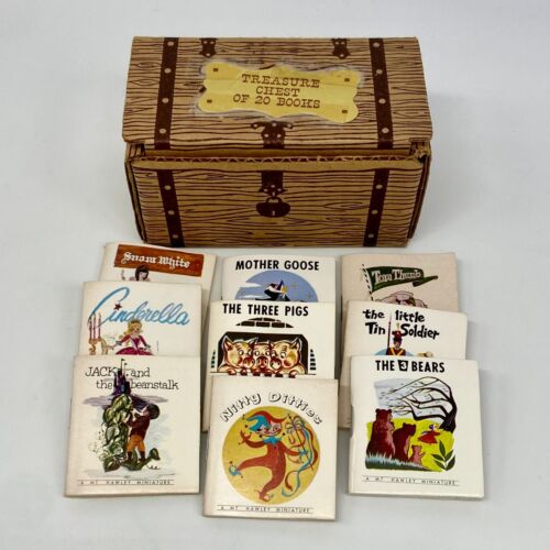 Coffre au trésor vintage miniature conte de fées pour enfants Mt Hawley - 9 livres - Photo 1 sur 4