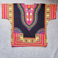 Raan Pah Muang Unisex XXL Dashiki Shirt Multicolor