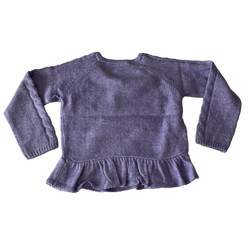 Suéter Gymboree Tejido con Cable Niñas Talla 6 Púrpura Manga Larga Cuello Redondo Foto 2 de 4