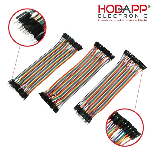 40 x 10/20/30 cm Jumper Wire Kabel Steckbrücken Männlich Weiblich Arduino Raspbe