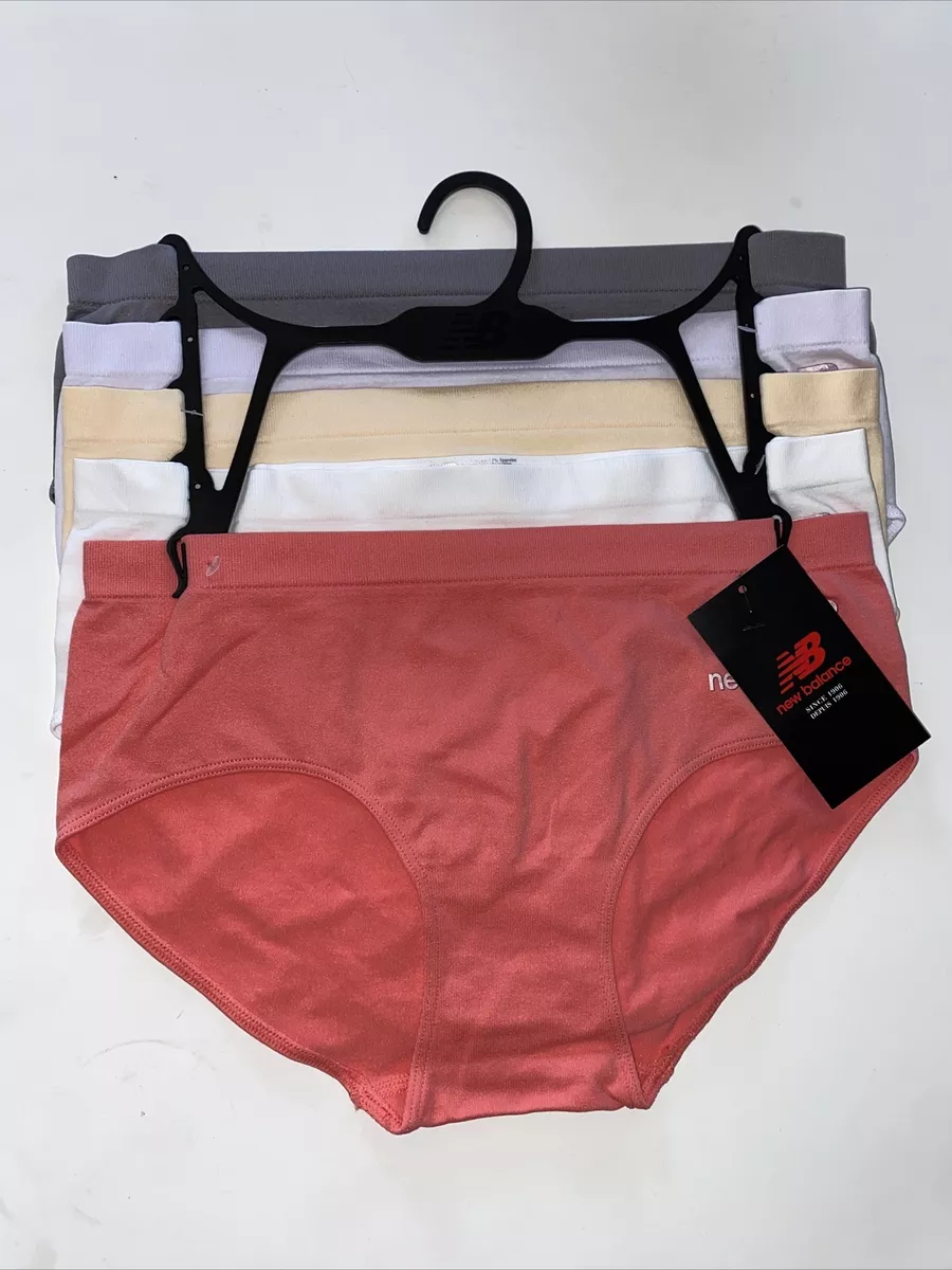 NEW BALANCE Women's Multicolor No Show Label Bikini Panties 5 Pck