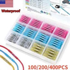 100-330pcs Heat Shrink Butt Wire Splice Connectors Seal Crimp Terminals 26-10AWG