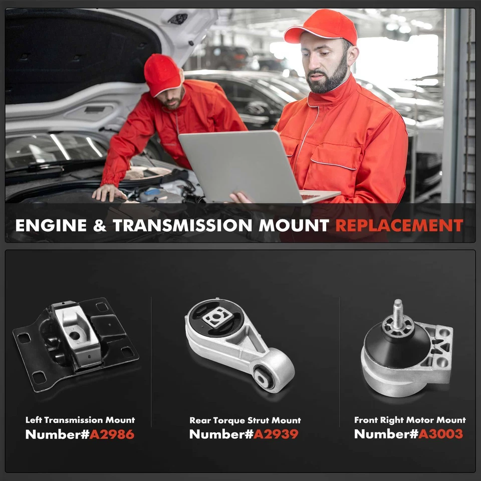 3x Montaje de motor y transmisión para Ford Focus 2000 2001-2003 L4 2,0 L DOHC Foto 2 de 4