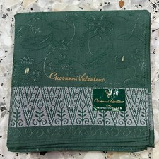 CLASSIC ART MAN HANDKERCHIEF COTTON POCKET SQUARE 19" GREEN PLAIN FLORA PAISLEYS