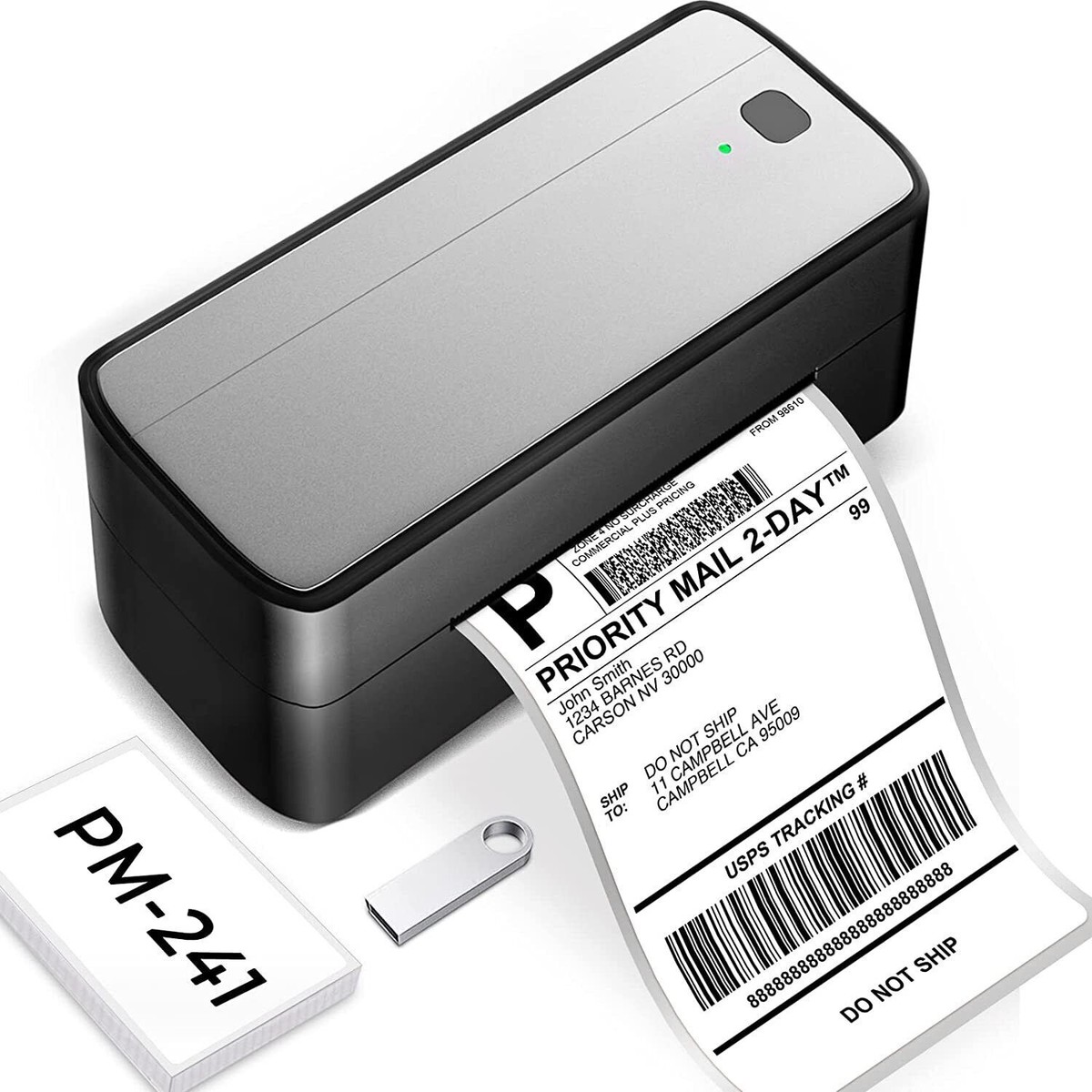 LabelRange Bluetooth thermische printer, 4 x 6, draadloze Bluetooth verzendlabelprinter voor Mac, Windows, telefoon en tablet, thermische printer voor e-commerce, compatibel LabelRange Bluetooth thermische printer, 4 x 6, draadloze Bluetooth verzendlabelprinter voor Mac, Windows, telefoon en tablet, thermische printer voor e-commerce, compatibel