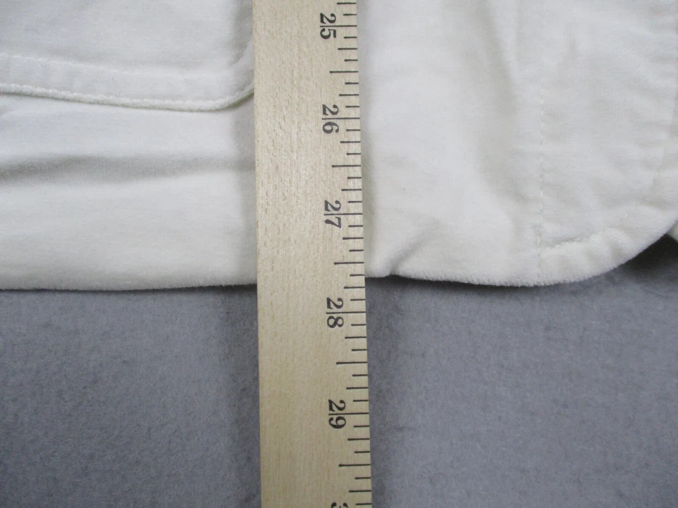 Talbots Jacket Womens 22 22W Ivory Velvet Lined Utility Military Chore Barn - Image 3 of 4