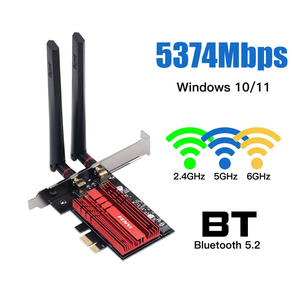 WiFi 6E Desktop PCIe Wifi Adapter Intel AX210 802.11AX PCI-E Wifi Bluetooth Karte