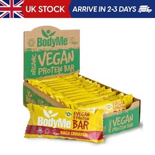 BodyMe ORGANIC Vegan Protein Bar | Raw Maca Cinnamon | 12 x 60g Vegan Protein Sn