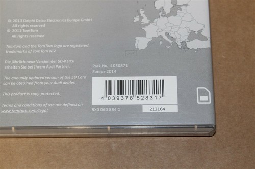 Audi A1 Q3 Navigation Data Medium & Document 2014 CHECK FIRST 8X0060884G New Gen - Picture 2 of 2