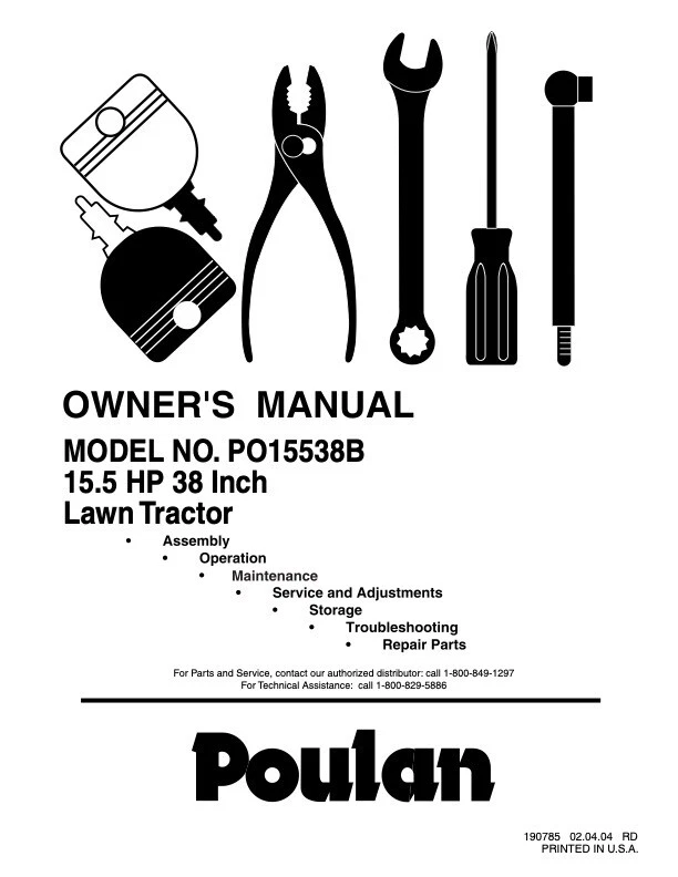 Poulan lawn mower manual online