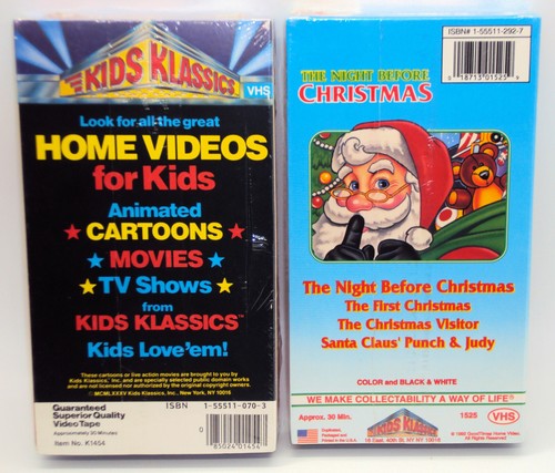 THE NIGHT BEFORE CHRISTMAS & SHIRLEY TEMPLE KIDS KLASSICS OOP 2 Sealed VHS Tapes - Picture 2 of 6