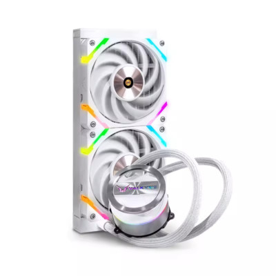 VALKYRIE Ring GL240 RGB White AIO Liquid CPU Cooler 240mm Radiator